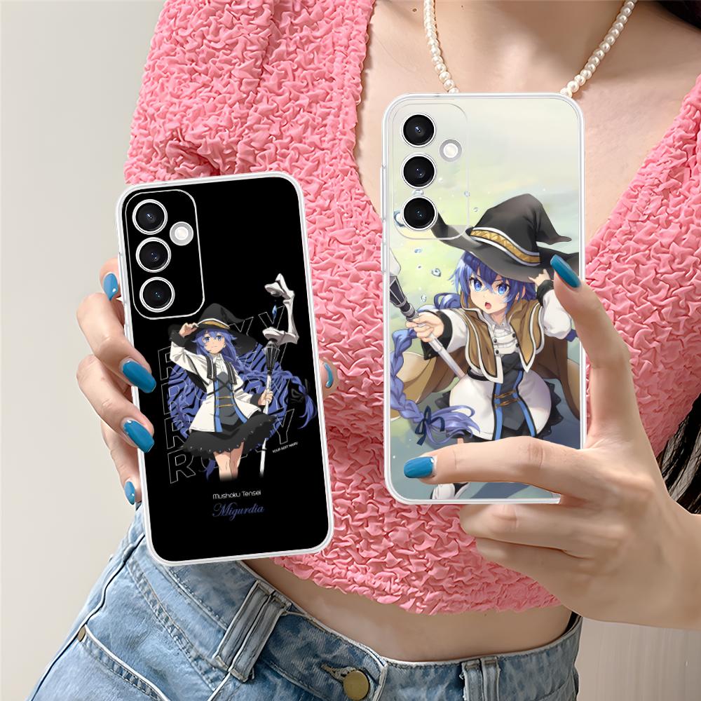 Чехол для мобильного телефона Mushoku Tensei Roxy для Samsung Galaxy S25 S24 S23 S22 S21Plus FE Ультрапрозрачный Цветной Чехол Красивый Роскошный