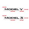 1Pcs Car ABS Letters Logo Sticker Decal Rear Trunk Decoration For Tesla Model 3 Model Y Replacement Badge Auto Accessories