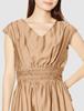 Mercury Duo Women's Beige Shirring Dress, Size F (Free Size), Made in Japan