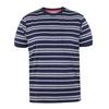 Mens D555 Piccadilly Yarn Dyed Stripe Jacquard Kingsize T-Shirt