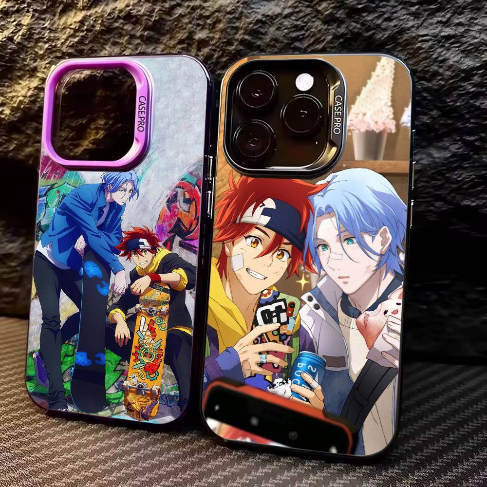 Чехол для телефона S-SK8 Аниме The InfinityS Для iPhone 17, 16, 15, 14, 13, 12, 11 Plus, Pro Max Цветной Посеребренный Внутренний Чехол