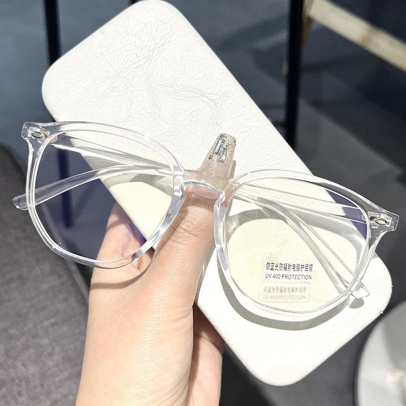 Очки с большой оправой для женщин с близорукостью, без макияжа, черная оправа, может быть оснащена градусом кофейного цвета, большое лицо, тонкая оправа для глаз, мужская оправа