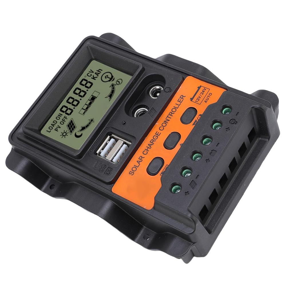 Контроллер солнечной панели 12В 24В Двойной USB Порт DC 20А Эффективный Автоадаптируемый для Уличного Освещения Фотоэлектрическая Генерация Энергии