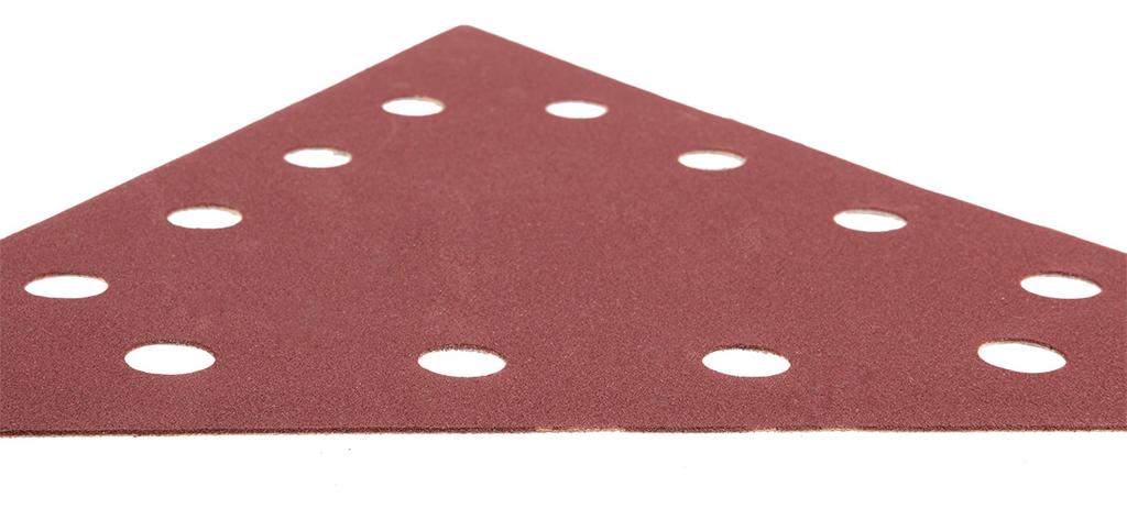 Velcro sandpaper K180, triangular with 12 holes, 5 pcs for sander 59G264