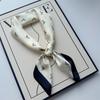 New Hundred Hundred Satin Letter Print Neckerchief 70×70 Silk Scarf Small Square Scarf High Sense of French Scarf