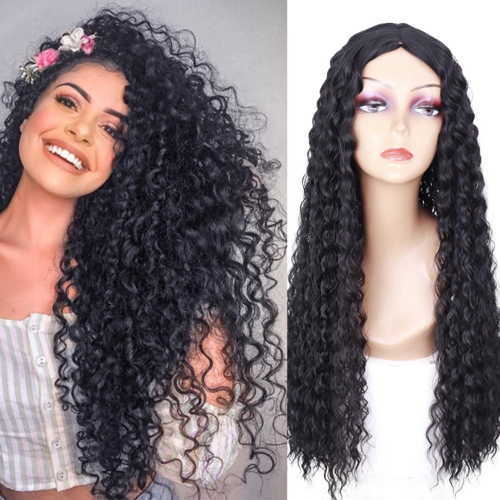 MISS WIG Афро-женский модный короткий кудрявый черный парик без челки из синтетического волокна кудрявый черный парик для повседневного ношения