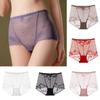 Women's Underwear Ice Seamless Breathable Lace Underwear High Waisted Mesh Underwear
