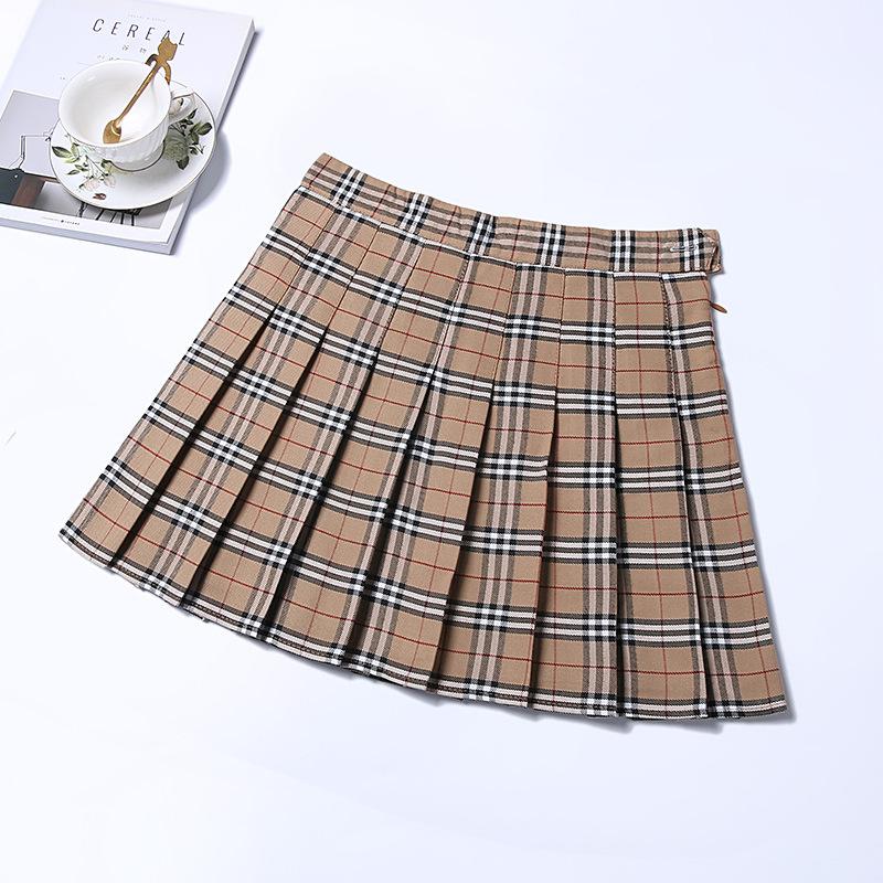10 цветов решетчатая юбка Y2k корейская клетчатая плиссированная женская юбка фиолетового цвета с высокой талией и короткой защитной подкладкой школьная форма мини-юбки трапециевидной формы для девочек