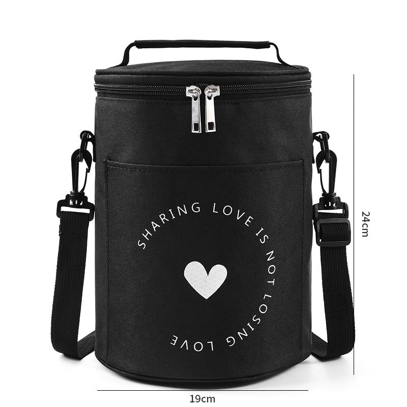 Круглая изолированная сумка для ланча, изолированная сумка, большая тяжелая алюминиевая фольга, портативная сумка для бенто, рабочая сумка, сумка для ланча