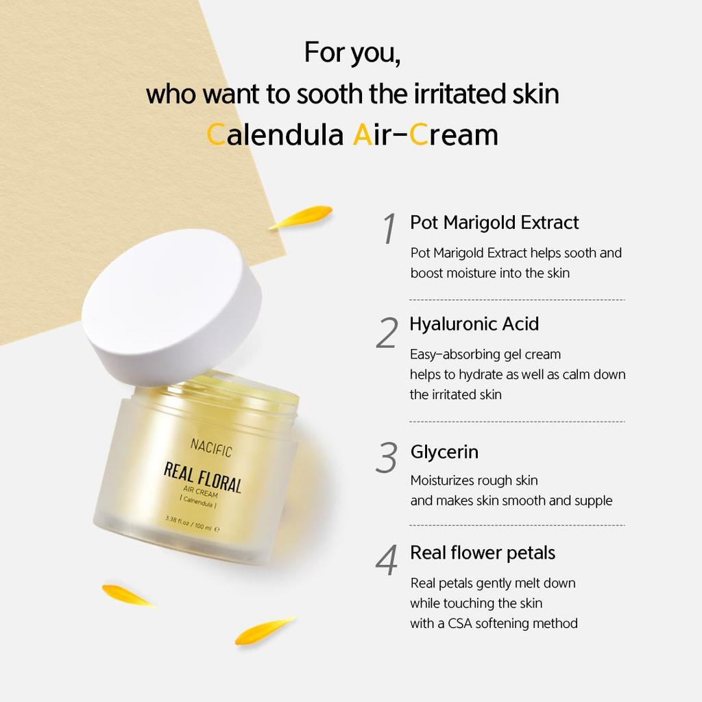 [NACIFIC] Крем-гель с лепестками Календулы для жирной кожи 100мл