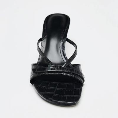 Модные женские туфли на высоком каблуке, шлепанцы, дизайнерские туфли на каблуке, летние модные сандалии 2025, туфли-лодочки, неглубокие, сексуальные шлепанцы, шпильки, женская обувь