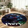 Poppy Playtime Printed Round Crystal Velvet Rug Soft Non Slip Floor Carpet For Bedroom Holiday Gift