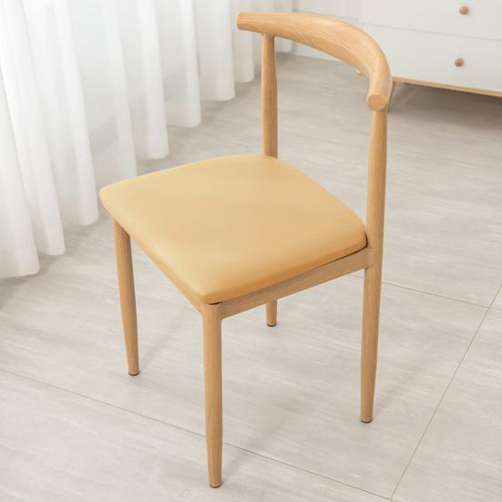 Чехол на стул из водонепроницаемой высокоэластичной искусственной кожи, противоскользящий, легко устанавливаемый, защищает сиденье от царапин и пятен, маслостойкий обеденный стул