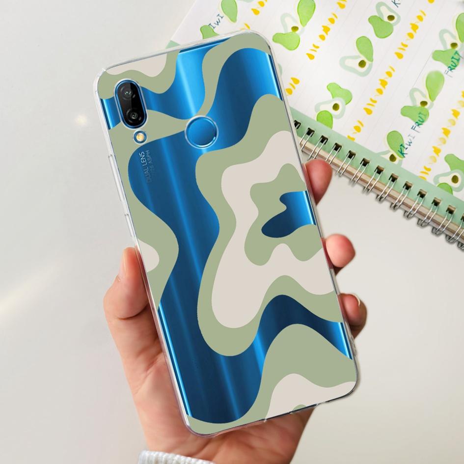 Чехол для Huawei P20 Lite Чехол Милый Астронавт Мультяшный Тонкий Прозрачный Мягкий Силикон Задняя Крышка Телефона Для Huawei P20Lite ANE-LX2 Funda
