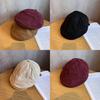 Vintage Solid Color Hat Women Polyester Material Sun Protection Fit Adjustable