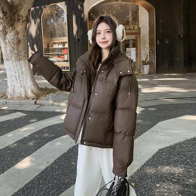 2025 зима универсальная новая куртка из хлопка с пухом женская корейская версия свободная студенческая хлопковая куртка в стиле ins Гонконг хлопковая куртка-пуховик