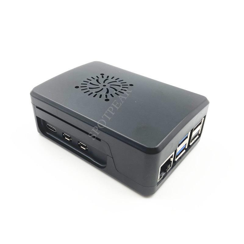 Корпус из АБС-пластика для Raspberry Pi 5 с совместимостью с радиаторным вентилятором