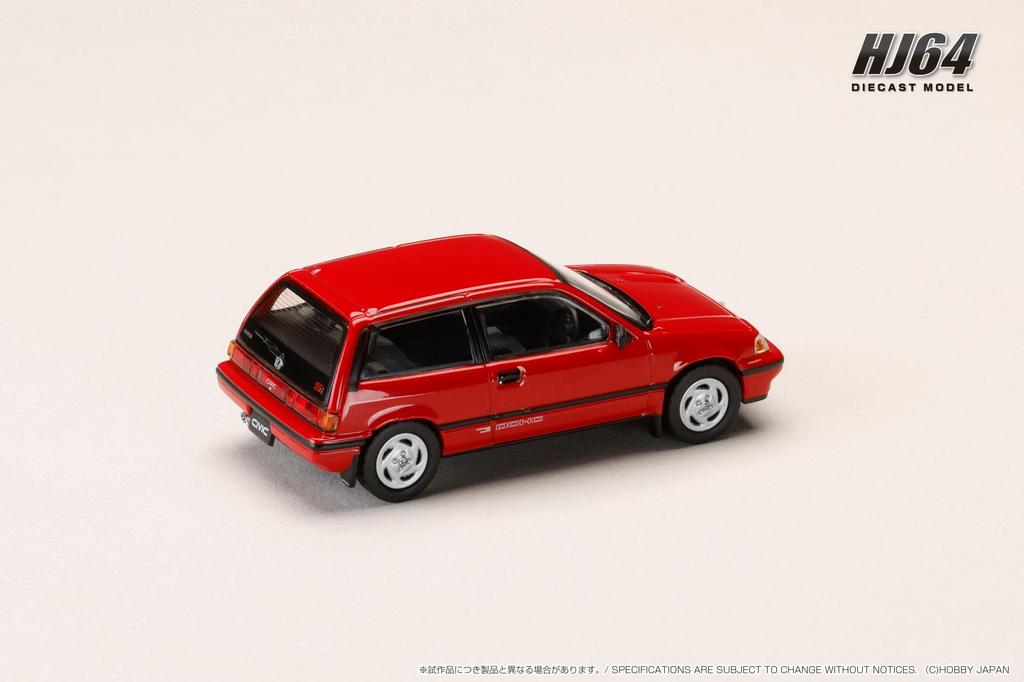 1/64 Honda Civic (Automatic Transmission) Late Version with Genuine Optional Parts, Red