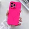 Модный яркий флуоресцентный жидкий силикон магнитный для чехла для для iPhone 16 15 14 13 Pro Max Plus беспроводная зарядка Чехол