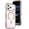 Подходит для iPhone17Pro Max новый прозрачный магнитный кольцевой чехол для мобильного телефона 16 кристальный щит цветная полоса противоударный бронированный чехол