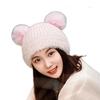 Wool Style Children's Hats Plush Warm Hat Fashionable Knitting Hat  Unisex
