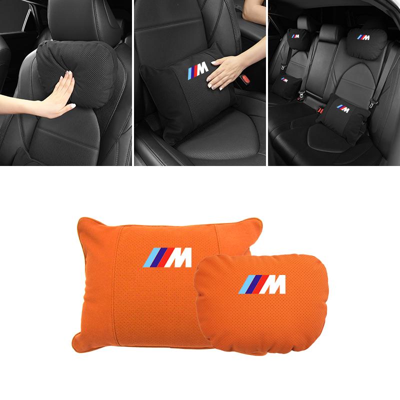 XJVYV1 For BMW 2025 Hot Car Accessories Flip Fur Headrest Lumbar Support For BMW G30 G20 M3 M5 E46 E92 E93 E60 E70 X3 X4 X5 X1 E39 F30