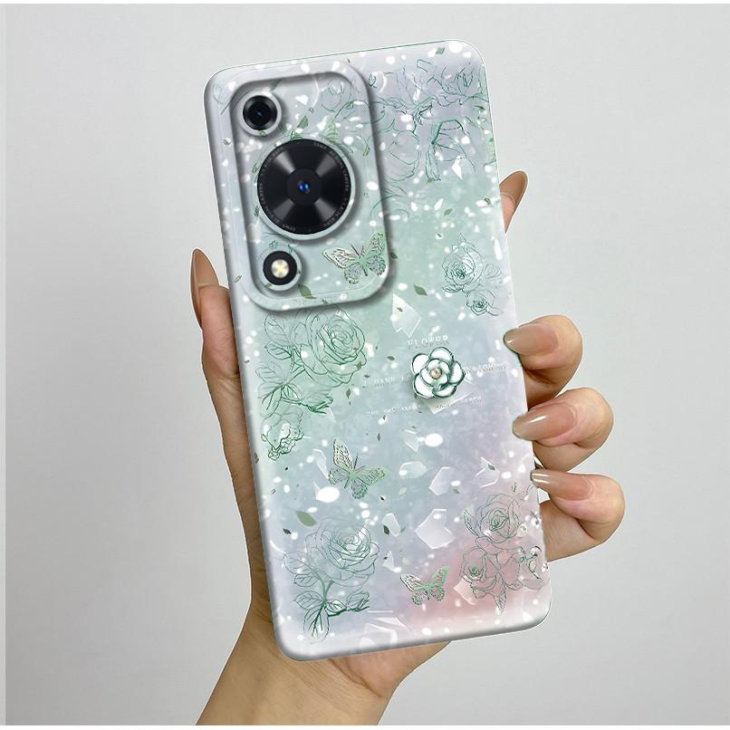 Phone Case For Huawei Nova Y72 Cases Fashion Butterfly Floral Cover For Huawei Nova Y72 NovaY72 Soft Silicone Shockproof Shell