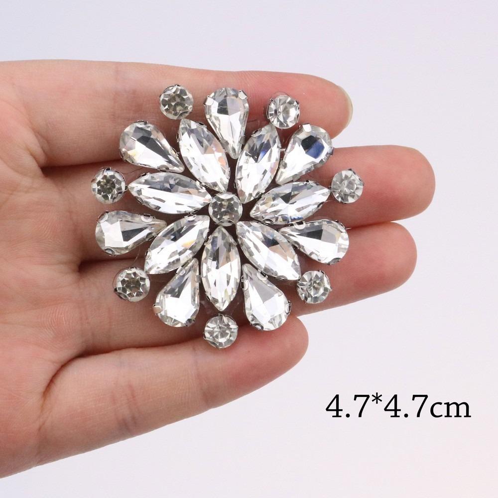 Diamond Decoration Rhinestone Patches Glue Back Beading Applique Luxury Rhinestone Applique