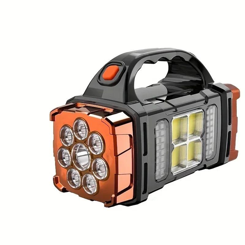 Портативные Мощные USB Перезаряжаемые Фонарики Солнечный Светодиодный Свет с COB Рабочим Светом 4 Режима Зарядка Мобильного Телефона Кемпинговые Лампы