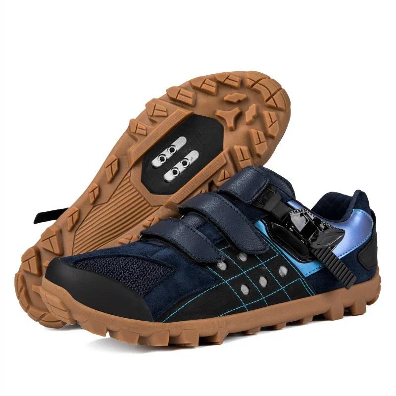 2026 Велосипедные кроссовки для горного велосипеда Мужские Велосипедные кроссовки MTB Шипы Обувь Высокое качество Мужские Спортивные Внедорожные Велосипедные ботинки Плоская обувь SPD