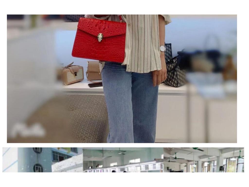 Женские сумки из натуральной кожи с крокодиловым узором - высококачественные фактурные сумки-мессенджеры