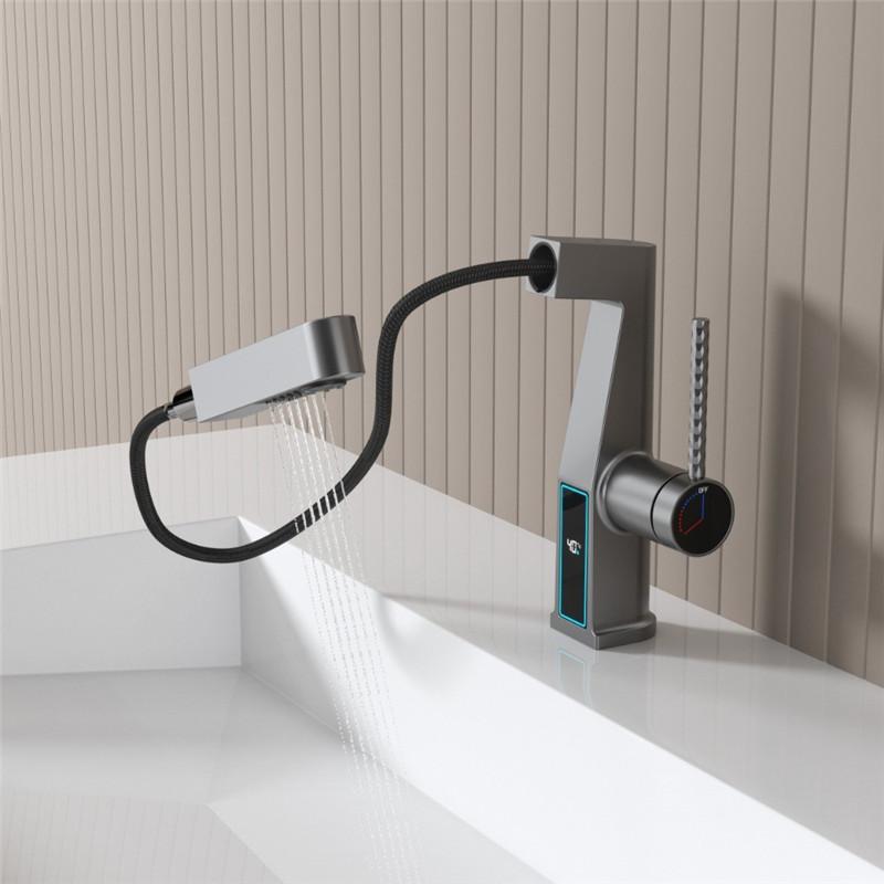 Смеситель для ванной комнаты с душевой лейкой, матовый золотой, кран для раковины, черный кран для мойки, горячая и холодная вода, хром, серый кран для раковины, материал латунь