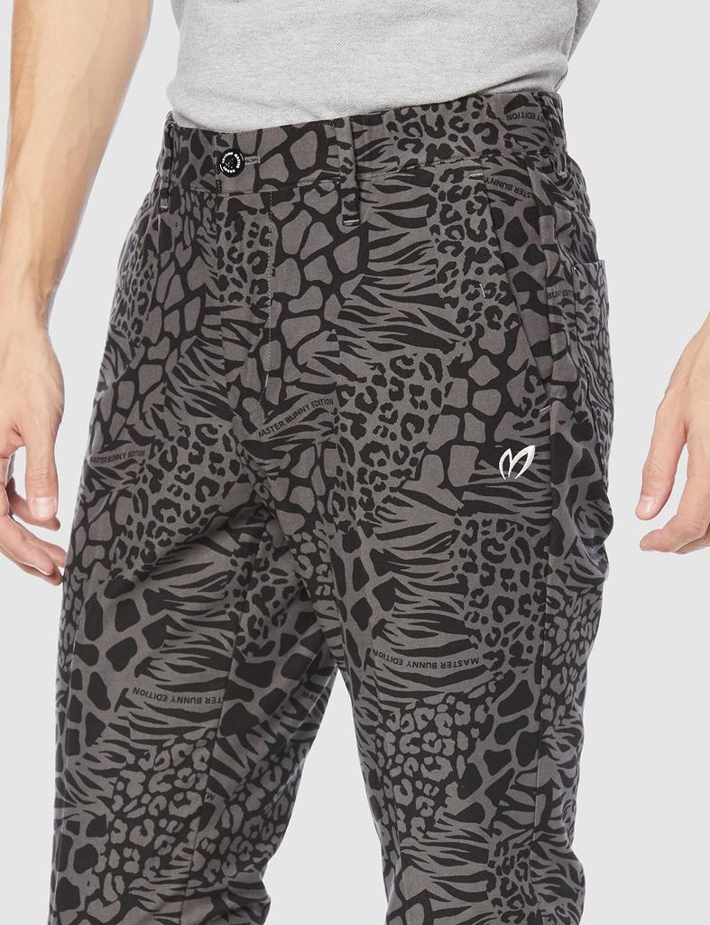 Длинные брюки Golf x Gray 5 [Master Bunny] Мужские (животный принт/стрейч) / / 758-1231011 020_Черный [L]