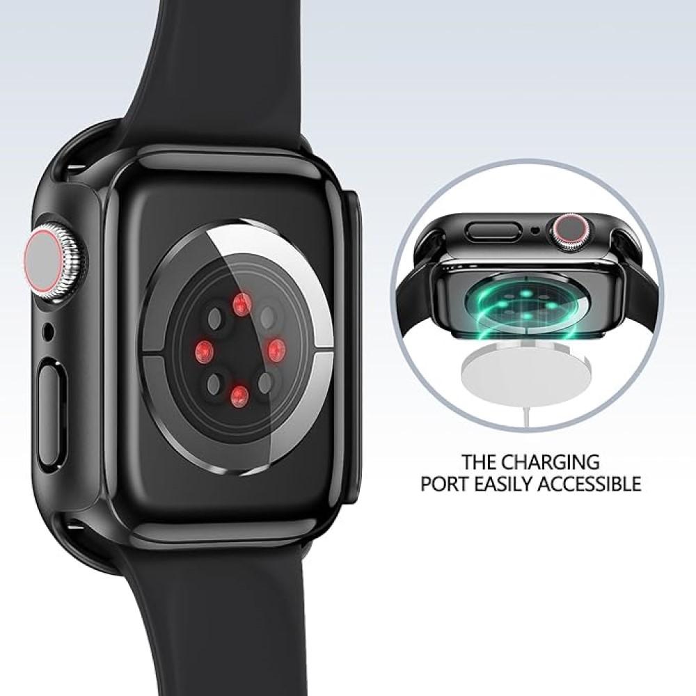 Чехол для Apple Watch 9 8 7 45 мм 44 мм 41 мм 40 мм с защитой экрана из поликарбоната Крышка для IWatch Series 4/5/6/SE/7/8 Аксессуары для умных часов Стекло