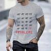 Летняя удобная дышащая рубашка 99 Problems Черная классическая футболка Мужская уличная повседневная футболка Свободные футболки с короткими рукавами