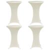 VidaXL Elastic Table Covers Ø 80 Cm Cream 4 Pcs