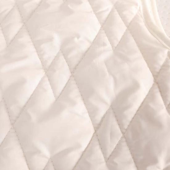 Women's Thermal Vest Sleeveless Single-breasted Closure Jacket Solid Color Round Neck Imitation Silk Cotton Padded Waistcoat for Autumn Winter