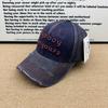 American retro old ripped baseball cap washed soft top letter embroidered cap men's and women's sun hats
