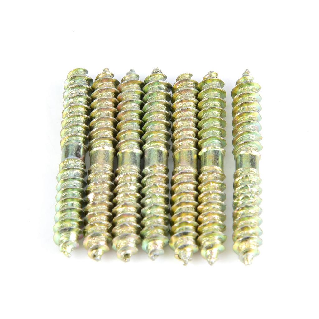 20pcs 5*40mm Dowel Screw Woodworking Furniture Connector Double Ended Screw