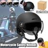 Motorcycle Safety Helmet 3C Certified Lightweight Men's and Women's Adult Electric Vehicle Bicycle Half Helmet with Goggles