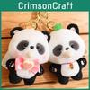 Fluffy Short Plush Chengdu Panda Keychain Cute Bubble Blowing Animal Gift For Kids