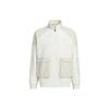 Solid Print Logo Stand Collar Zip Jacket Men Outerwear White HN9010