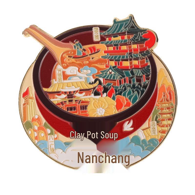 Цзянси Наньчан Креативный металлический магнит на холодильник в китайском стиле