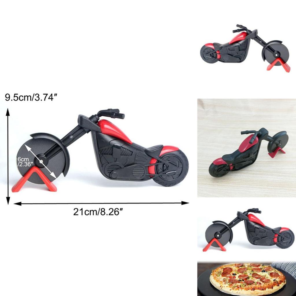 Versatile Motorcycle Pizza Cutter Knife Roller With Classic Appeal For Pizza Lovers