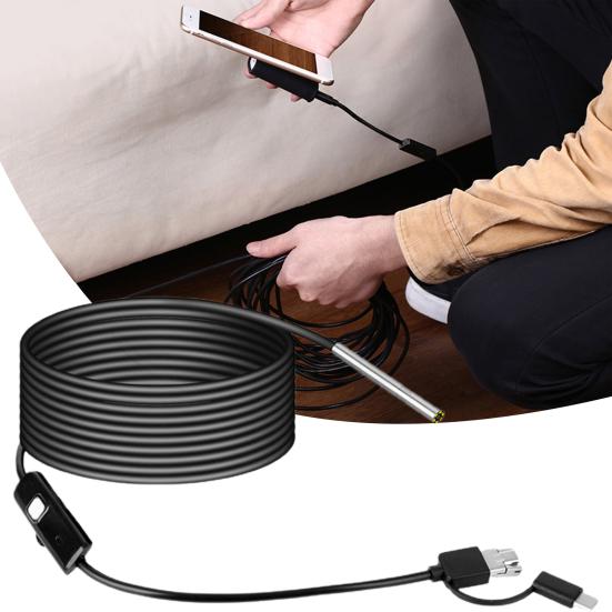 Инспекционная камера AN100, инструменты обнаружения высокой четкости, эндоскоп 3,9 мм высокой четкости 3-в-1 для мобильного телефона