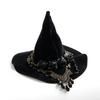 New Wizard Hat Halloween Party Spider Top Hat Flower Feather Stage Small Hat Hair Accessories Collection