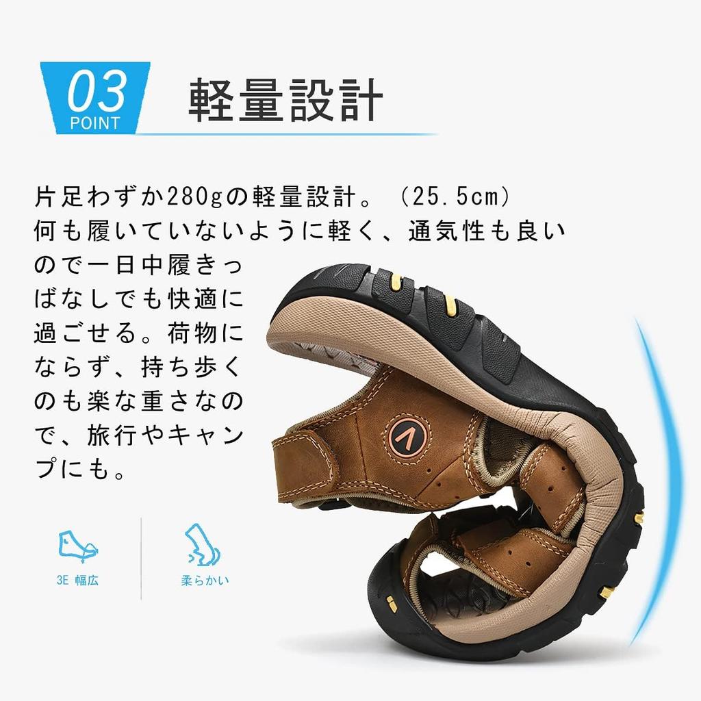 NEARDREAM Sports Стильные амфибийные сандалии для активного отдыха и из натуральной кожи, мужские сандалии, для походов, кожаные, серые, 26,5 см