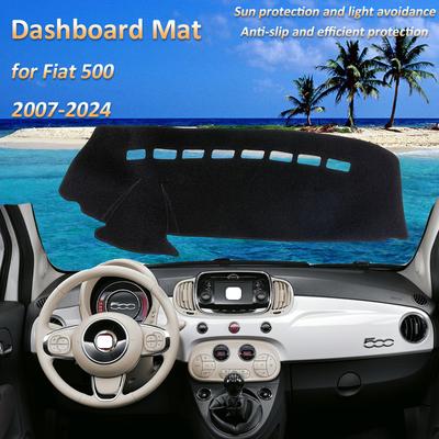 Для Fiat 500 312 2007~2024 2008 2009 2012 2013 2015 2016 2018 Коврик на панель приборов Защитная накладка на торпедо Автоаксессуары