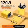 Быстрое зарядное устройство 120 Вт с двойным Type-C и двойным USB, поддержка нескольких портов, стандарт США