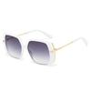 New European and American fashion square large frame sunglasses ins personalized simple casual retro versatile street sunglasses tide